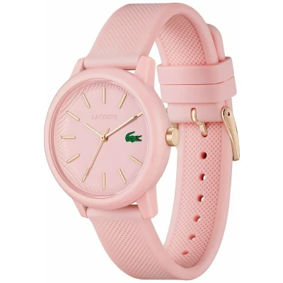 Imagen de Lacoste Reloj Analógico de Cuarzo para Hombre o Mujer, con una elegante correa silicona textura petit piqué