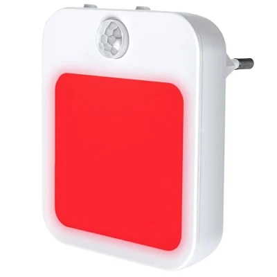 Imagen de Toys4Boys Luz LED con Sensor de Movimiento Nocturna Enchufe Roja Cálida Lámparas Mesita Noche Luces Habitación para Lámpara Regulable 230V