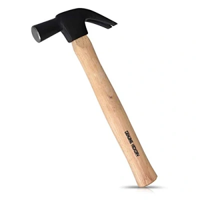 Imagen de Navaris Martillo sacaclavos con mango de madera carpintero cabeza acero inoxidable y nogal americano macizo 600G