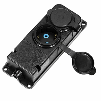 Imagen de Miratic Taller Enchufe Exterior Enchufes Schuko IP44 230V 16A Resistente a Los Impactos No Combustible (2 zócalos)