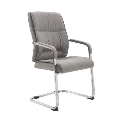Imagen de CLP Silla De Conferencia Anubis En Tela I Reunion Estilo Cantiléver Oficina Sin Ruedas &amp; con Base Metal, Color:Gris