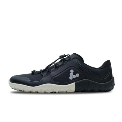 Imagen de VIVOBAREFOOT Zapatillas Primus Trail III All Weather FG Textile Obsidian para Mujer, Negro y Blanco, 39 EU