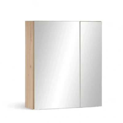 Imagen de Stella Trading Austin Cómoda Artificial, Aspecto Salvaje, Certificado FSC, Armario de baño con Mucho Espacio Almacenamiento, Madera ingeniería, Roble Artisan, Spiegelschrank