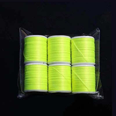 Imagen de Tigofly hilo luminoso para atar moscas de 150D denier 6 colores, brilla en la oscuridad, 40 yardas, filamento poliéster, materiales línea (amarillo fluorescente)