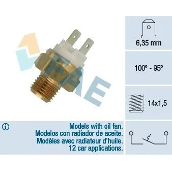 Imagen de FAE 36060 Interruptor de temperatura, ventilador del radiador