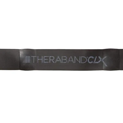 Imagen de Theraband Clx Banda de Resistencia Sin Látex, 11 Lazos para Pilates, Gimnasia en Casa, Fisioterapia Profesional y Equipamiento Gimnasia, 2.5 m, Negro, Especial Pesado Avanzado Nivel 1