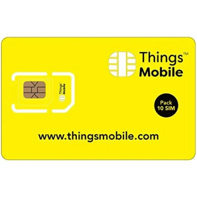 Imagen de Pack de 10 tarjetas SIM Things Mobile Prepago para IOT y M2M con Cobertura Global sin costos fijos. Ideal domótica, rastreadores GPS, telemetría, alarmas, smart city, automotive.