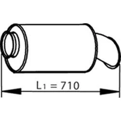 Imagen de DINEX 81718 Silenciador trasero Aluminio 710, 710