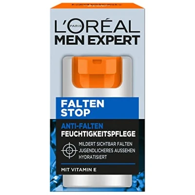 Imagen de L&#039;Oréal Men Expert Cuidado facial antiarrugas para hombres, crema hidratante antienvejecimiento y ojeras, hombre con vitamina E, antiarrugas, 1 x 50 ml