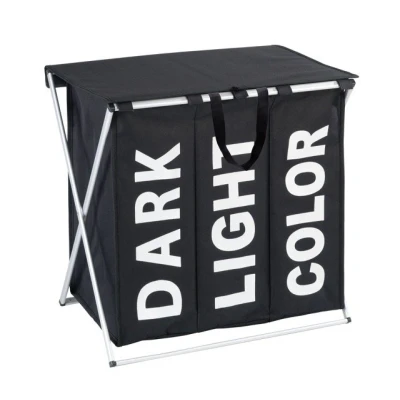 Imagen de WENKO Contenedor para la ropa sucia Trio Top Negro pongotodo