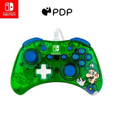 Imagen de PDP Rock Candy Wired Gaming Switch Pro mando Official License Nintendo OLED / Lite Compatible Compact, Durable Travel Luigi