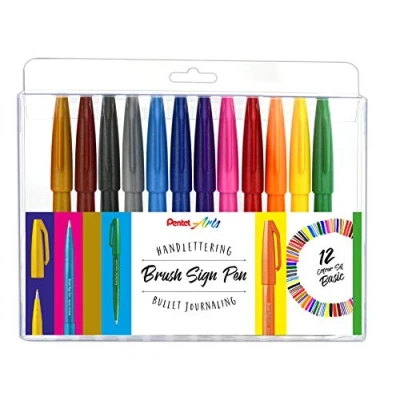 Imagen de Pentel SES15 12 Brush Sign Rotuladores (12 unidades, punta tipo pincel)