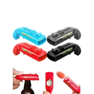 Imagen de Abrebotellas Pistola Creativa Lanzador Abridor de Botellas Cerveza para Inicio Bar Fiesta Beber, Dispara más 5 Metros