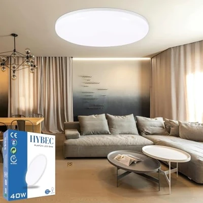 Imagen de HYBEC Downlight LED Techo Superficie, Plafones Para LED, Plafon Cocina, Lampara Baño Techo, Baño, Lámpara de 40W (Pack 1)