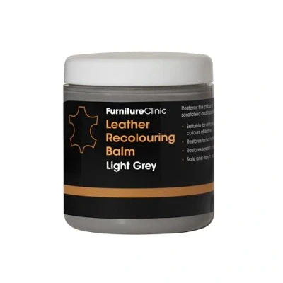 Imagen de Furniture Clinic Bálsamo Reparador para Cuero y Piel Restaura, Hidrata, Repara los Arañazos la Decoloración del Sofás, Tapicerías, Asientos de Automóviles, Ropa, Zapatos Gris Claro