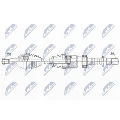 Imagen de Semi eje NTY NPW MZ 076