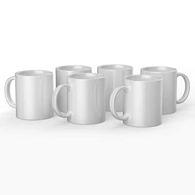 Imagen de Cricut Taza de cerámica, 340 ml Blancas 355 (12 onzas) 6 Tazas sublimación Tinta Usar Mug Press Infusible Ink 2008942, White, Unidad (Paquete 1)