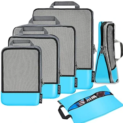 Imagen de Eono Organizadores de Viaje compresión expandibles, Impermeable Organizador Maleta, Cubos Embalaje, Compression Packing Cubes