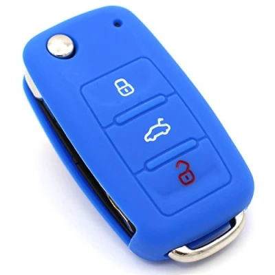 Imagen de Funda de Silicona para Llaves el Coche Cover 3 Botones Llave VA (Azul)