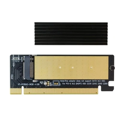 Imagen de EZDIY FAB M.2 Adaptador NVME SSD a PCI Express, Soporte PCIe x4 x8 x16 Ranura, Clave M 2230 2242 2260 2280