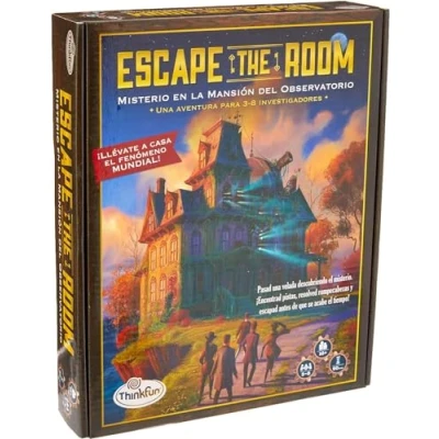 Imagen de ThinkFun Escape The Room: Mistero en la Mansión del Observatorio, Juego de Lógica e Investigación, Mesa para Niños y Adultos, 3 8 Jugadores, Edad 10+ Años