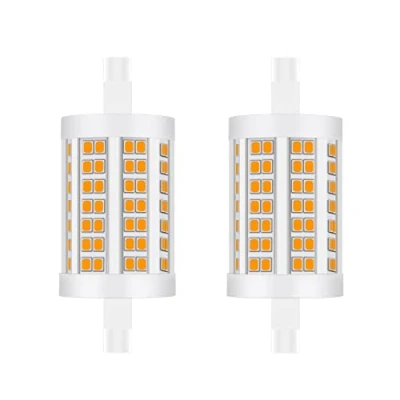 Imagen de Bonlux Regulable R7S Bombilla LED 78MM 15W J78 Lineal Slim Blanco Cálida 3000K con 1500LM Doble Efecto Equivalente 150W Lámpara halógena AC 220 240V 360 grados (2 Unidades)