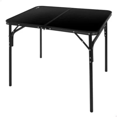 Imagen de AKTIVE Mesa Plegable, 90 x 60 70 cm, Topes Antideslizantes, Tablero MDF, Estructura de Aluminio, Sistema nivelación Integrado, Soporta 30 kg, Peso Ligero (63054)
