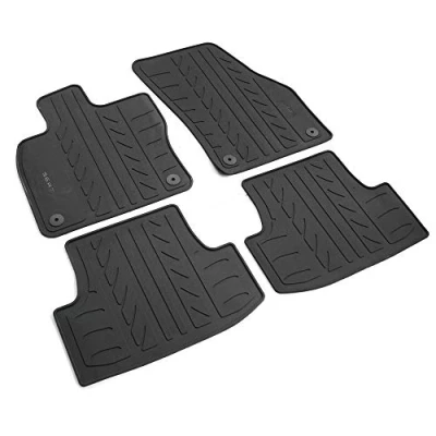 Imagen de Seat 575061500041 Alfombrillas de Goma para Todo Tipo Clima, 4 Unidades, Color Negro