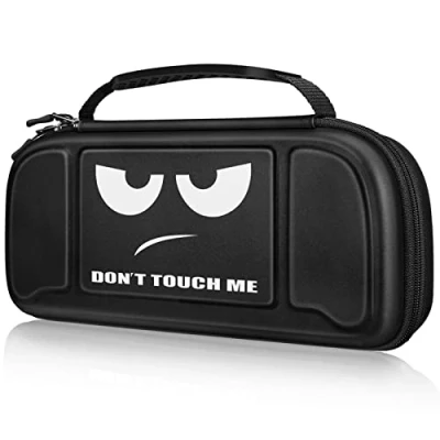 Imagen de Fintie Funda Portátil Compatible con Nintendo Switch/Switch OLED (2021) Controlador Hori Split Pad Pro [Antichoque] Estuche Dura 30 Rranuras para Tarjetas de Juego, No Tocar