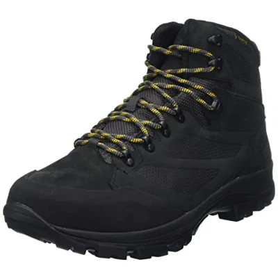 Imagen de Jack Wolfskin Rebellion Texapore Mid M, Zapatillas para Caminar Hombre, Phantom Burly Yellow XT Cuchillo, 43 EU