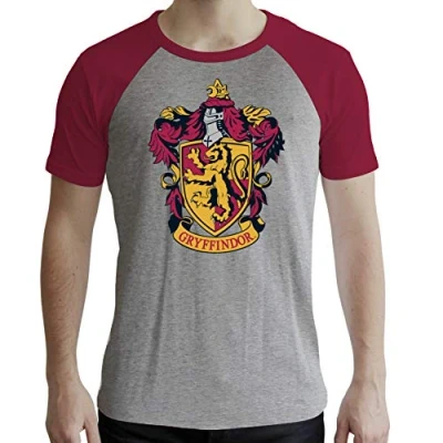 Imagen de ABYSTYLE Harry Potter Camiseta Gryffindor Hombre Gris y Rojo Premium (L)