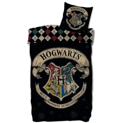 Imagen de SkyBrands Ropa de cama Harry Potter, 135 x 200 cm, funda almohada 80 reversible, algodón [con cremallera] Öko Tex Standard 100, tamaño estándar alemán