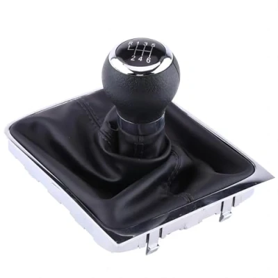 Imagen de VIFER Perilla de cambio marchas, Pomo del 6 velocidades Kit Palanca Cambios para Coche Compatible con Passat B6 2005 2012