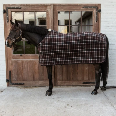 Imagen de Kentucky Fleece Show Rug Heavy Check Printing Brown