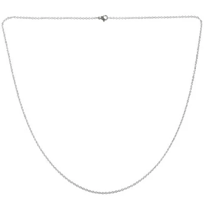 Imagen de WUNDER Cadena de Mujer joyeria, O Acero Inoxidable, Plata 2 mm 65 cm Longitud