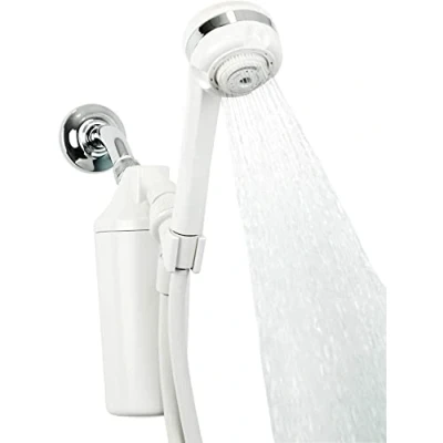 Imagen de Aquasana Sistema de filtro agua ducha con varita mano, filtra más del 90% cloro, carbono y medios filtración KDF, suaviza la piel el cabello dura, AQ 4105 E, certificado