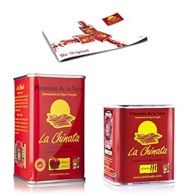 Imagen de Pimentón de La Vera Ahumado pack Chinata lata Dulce 160g y 70g Picante