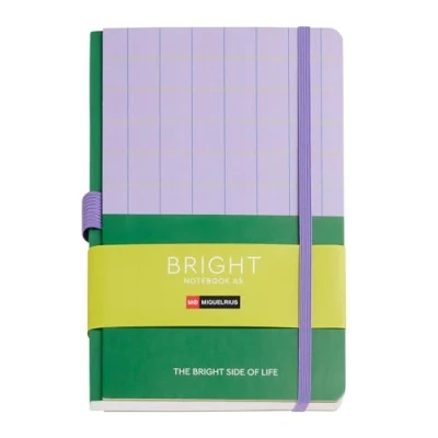 Imagen de Miquelrius Cuaderno de notas A5 (142 x 210 mm), con 96 hojas punteadas 70 g/m², Papel blanco, puntos tapa cartón forrado, Papelería bonita, Bright verde