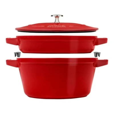 Imagen de STAUB La Cocotte Juego de cacerolas (2 piezas, redondo, hierro fundido), color negro