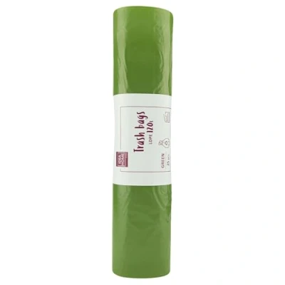 Imagen de IDEA HOME 25 Unidades Bolsas de Basura LDPE para Reciclar Separación Residuos 120L, Verde