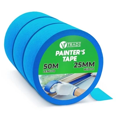Imagen de V1 TRADE Cinta Carrocero Azul Pintor Pintura Masking Tape 48 mm x 25 m (50 (3 Stück))