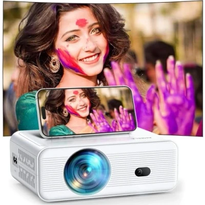 Imagen de Proyector Full HD 1080P Mini Portátil con WiFi Bluetooth TV/USB/Laptop/HDMI/iOS/Smartphone