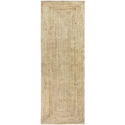 Imagen de HAMID Alfombra Yute Alhambra Color Natural 100% Fibra de Yute, Trenzado a Mano, Alfombras Salón, Comedor, Dormitorio, Pasillos, (80x200cm)…