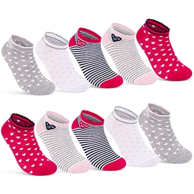 Imagen de sockenkauf24 10 pares Calcetines Cortos para Niños y Niña Algodón (31 34, 2)