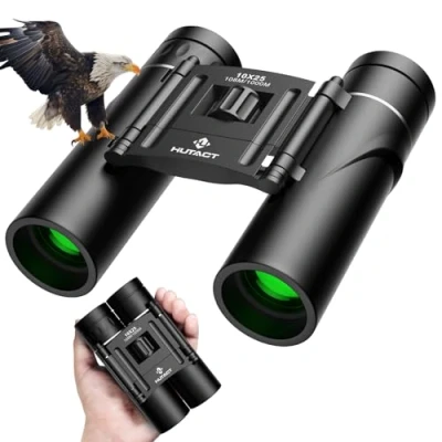 Imagen de HUTACT Prismaticos Pequeños y Potentes, Prismáticos 10x25 para Conciertos, Teatro, ópera, Viajeo, Observación de pájaros, Aptos Adultos niños
