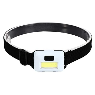 Imagen de ALINUOYQ linterna frontal LED COB de 10 W, funciona con pilas, 3 modos, impermeable,