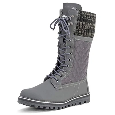 Imagen de Polar Mujer Nieve Durable Al Aire Libre Térmico Invierno Calentar Impermeable Mitad De La Pantorrilla Botas Gris UK3/EU36 YC0378