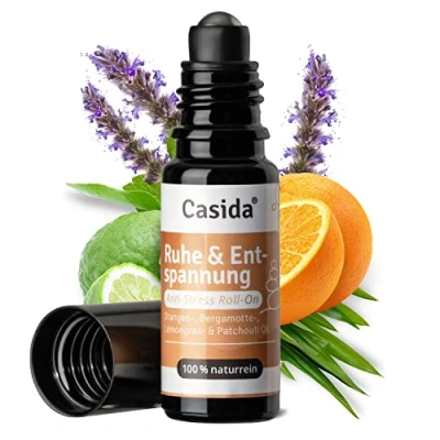 Imagen de Casida® roll on de tranquilo antiestrés para cuerpo, mente y alma aceite perfumado, esencial aromaterapia, ideal llevar siempre contigo calidad farmacias 10 ml