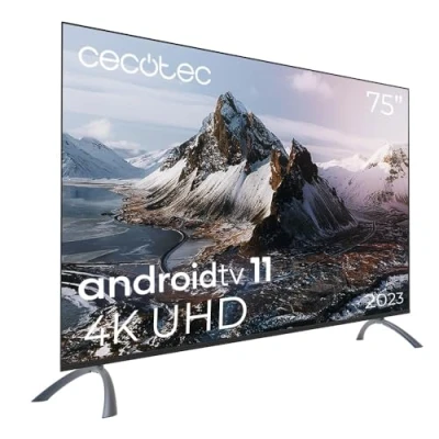 Imagen de Cecotec Televisor LED 75&quot; Smart TV A3 Series ALU30075S, 4K UHD, Android Tv11, Frameless, Asistente de Voz Google y Chromecast, Dolby Vision &amp; Atmos, HDR10, HBBTV, 2023.