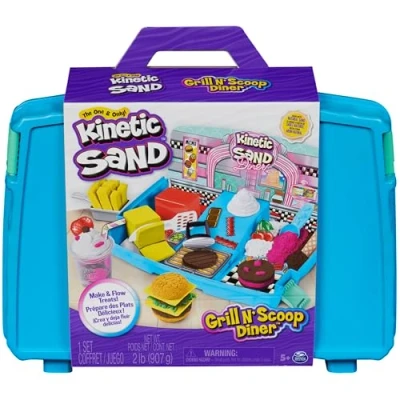 Imagen de Kinetic Sand Hamburguesas y Helados Bar, Multicolor, M (Spin Master 6068028)